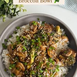 Teriyaki Mashroom Brocolli Bowl